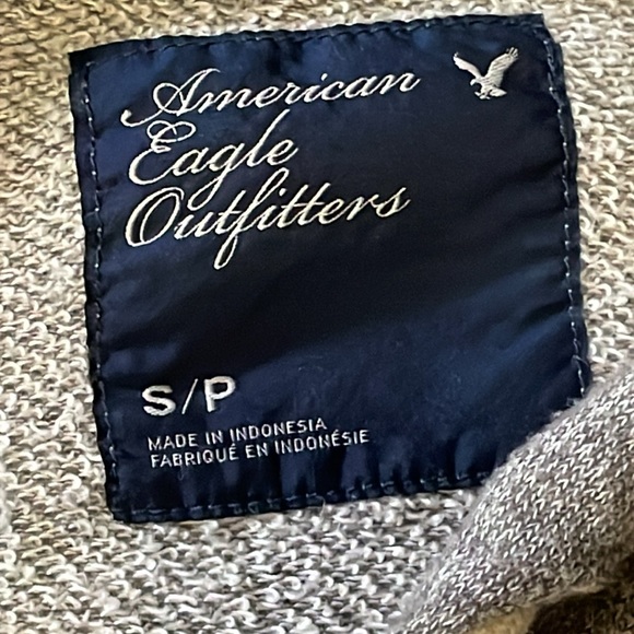 American Eagle Outfitters gray striped hoodie jacket, size small. - Picture 7 of 9